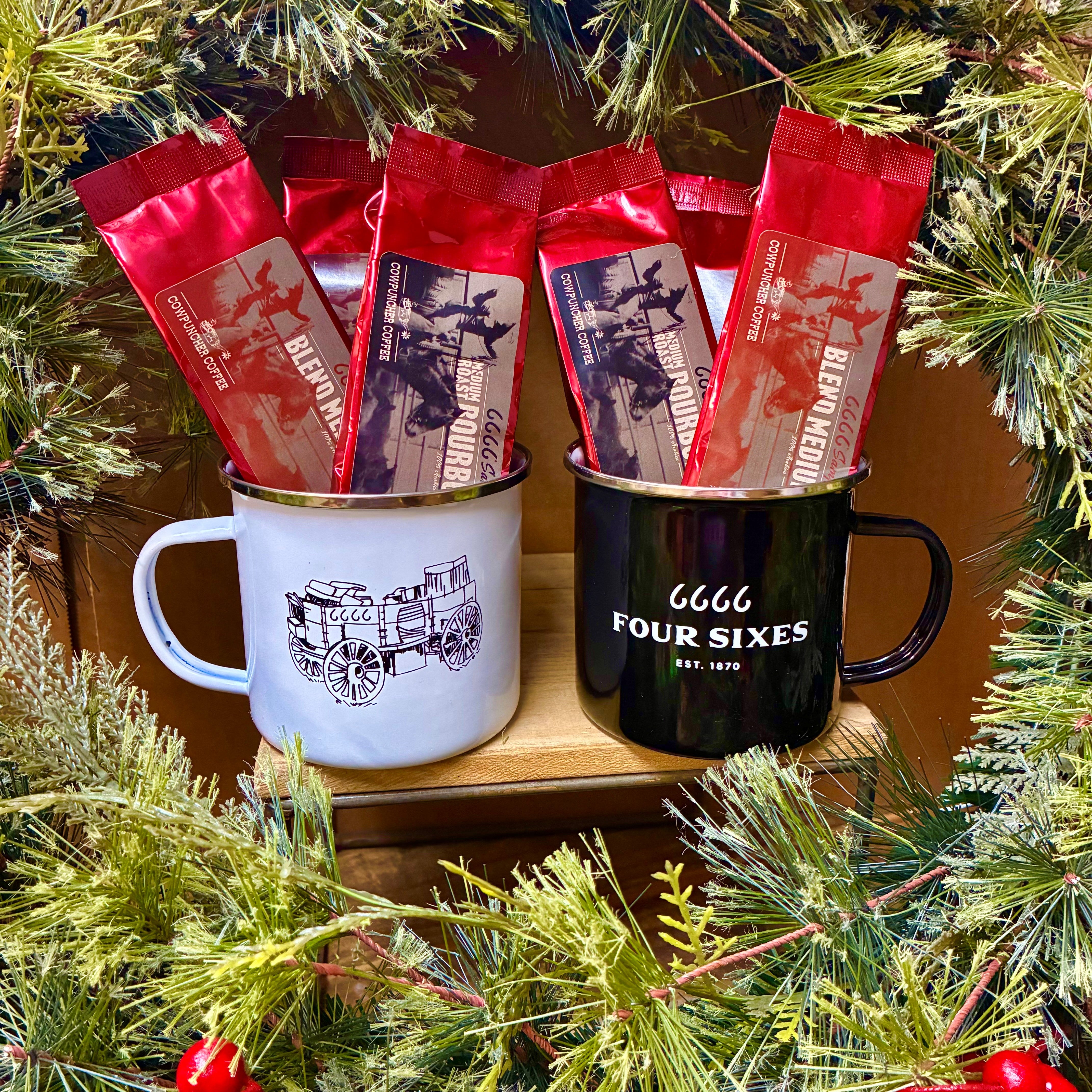 Enamel Mug / Coffee Sample Pack Gift Set