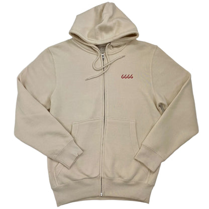 Four Sixes Full-Zip Hoodie and Jogger Set-Cream