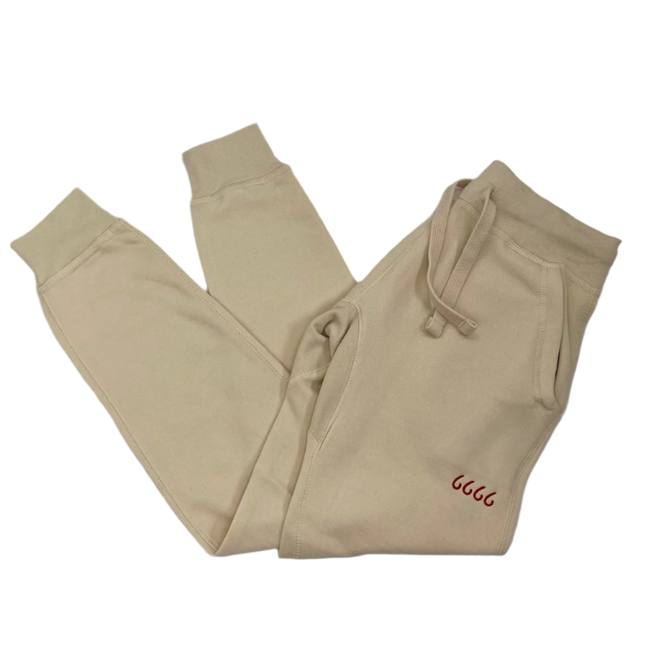 Four Sixes Full-Zip Hoodie and Jogger Set-Cream