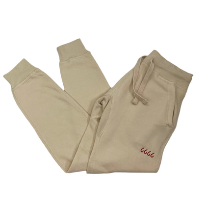 Four Sixes Full-Zip Hoodie and Jogger Set-Cream