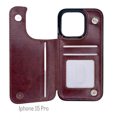 Four Sixes Leather Bookstyle Wallet iPhone Case-Multiple Model Options