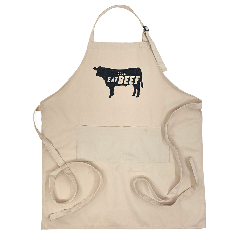 Ivory Four Sixes Full-Length Pocketed Eat Beef Apron
