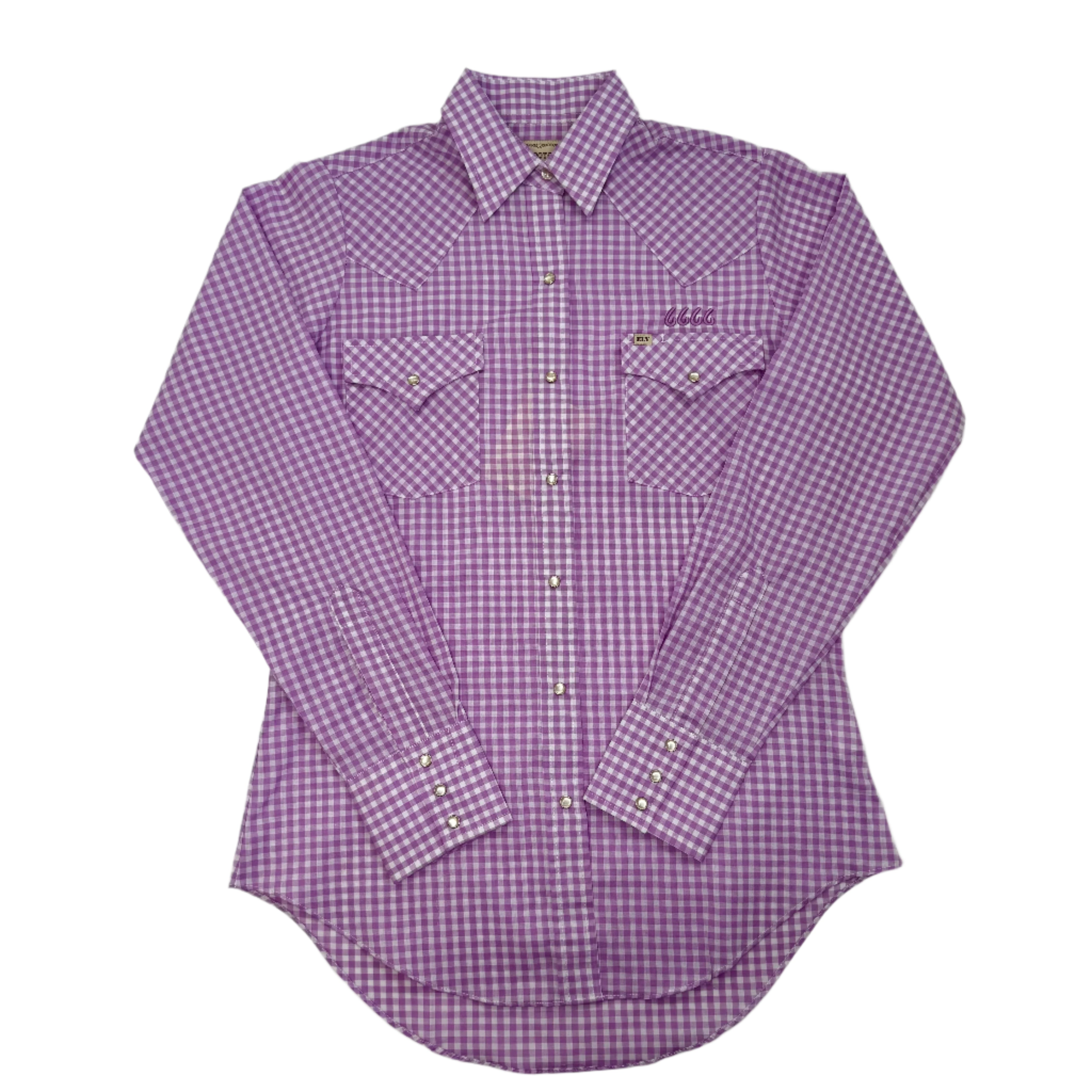 Ely Cattleman Women's Cowboygirl Snap Shirt-Bull Thistle Gingham