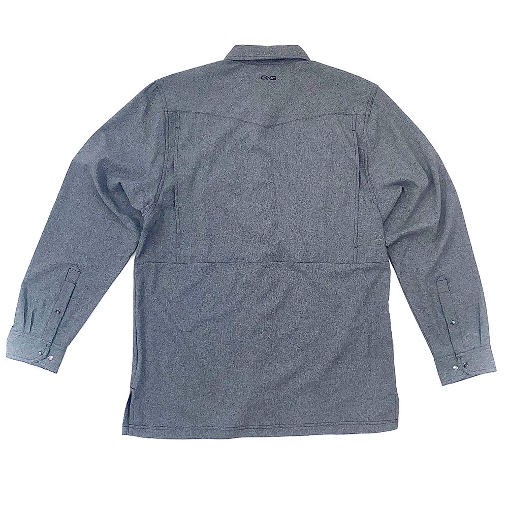 GG Caviar LS Pearl Snap Shirt Back