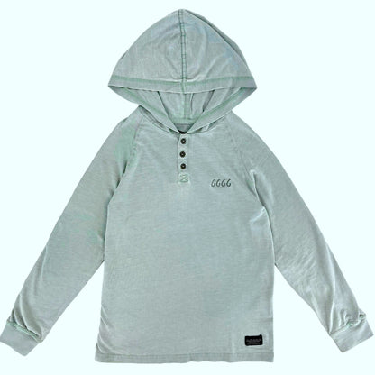 Four Sixes Youth Lightweight Henley Hoodie