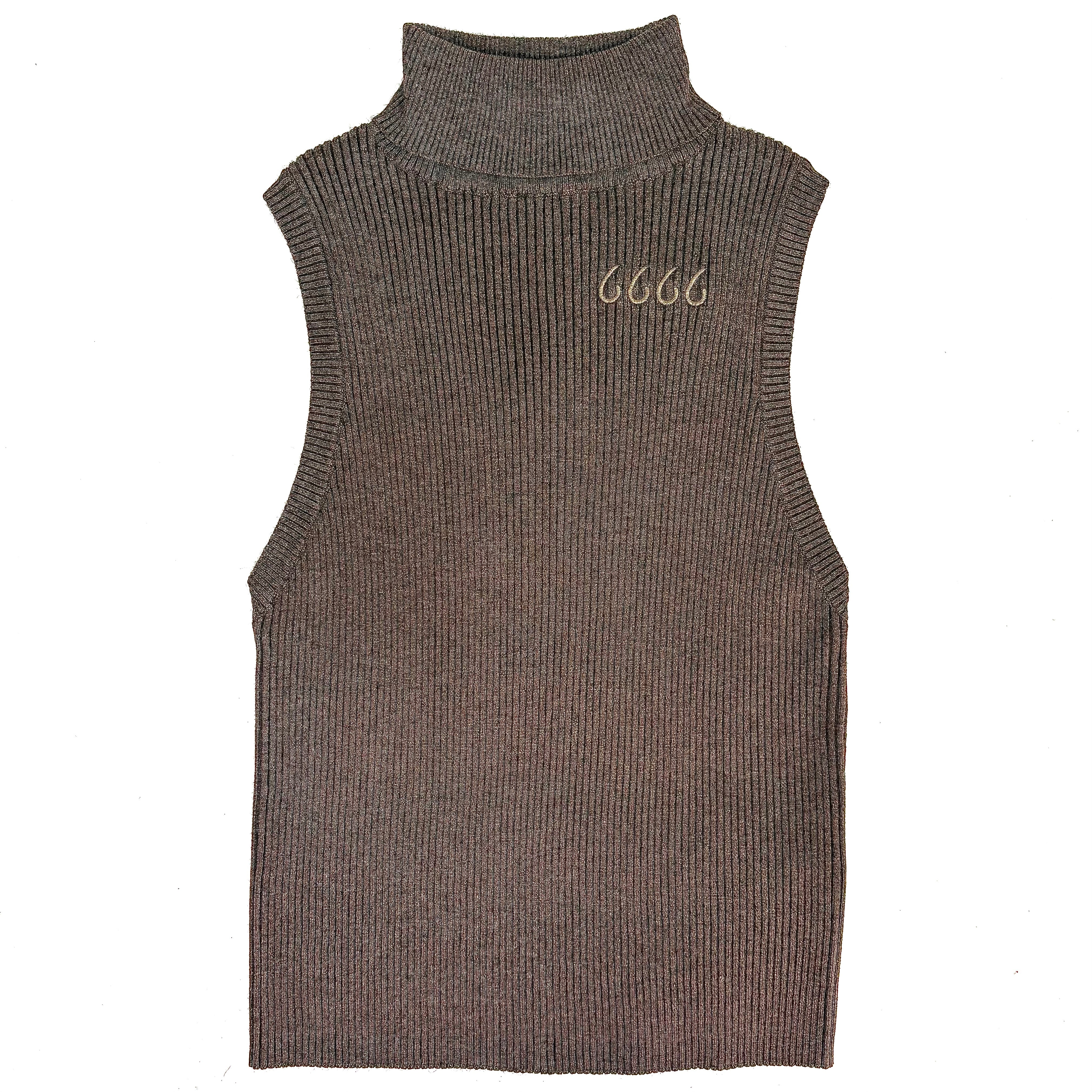 Sleeveless Knit Turtleneck Top - Women
