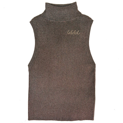 Sleeveless Knit Turtleneck Top - Women