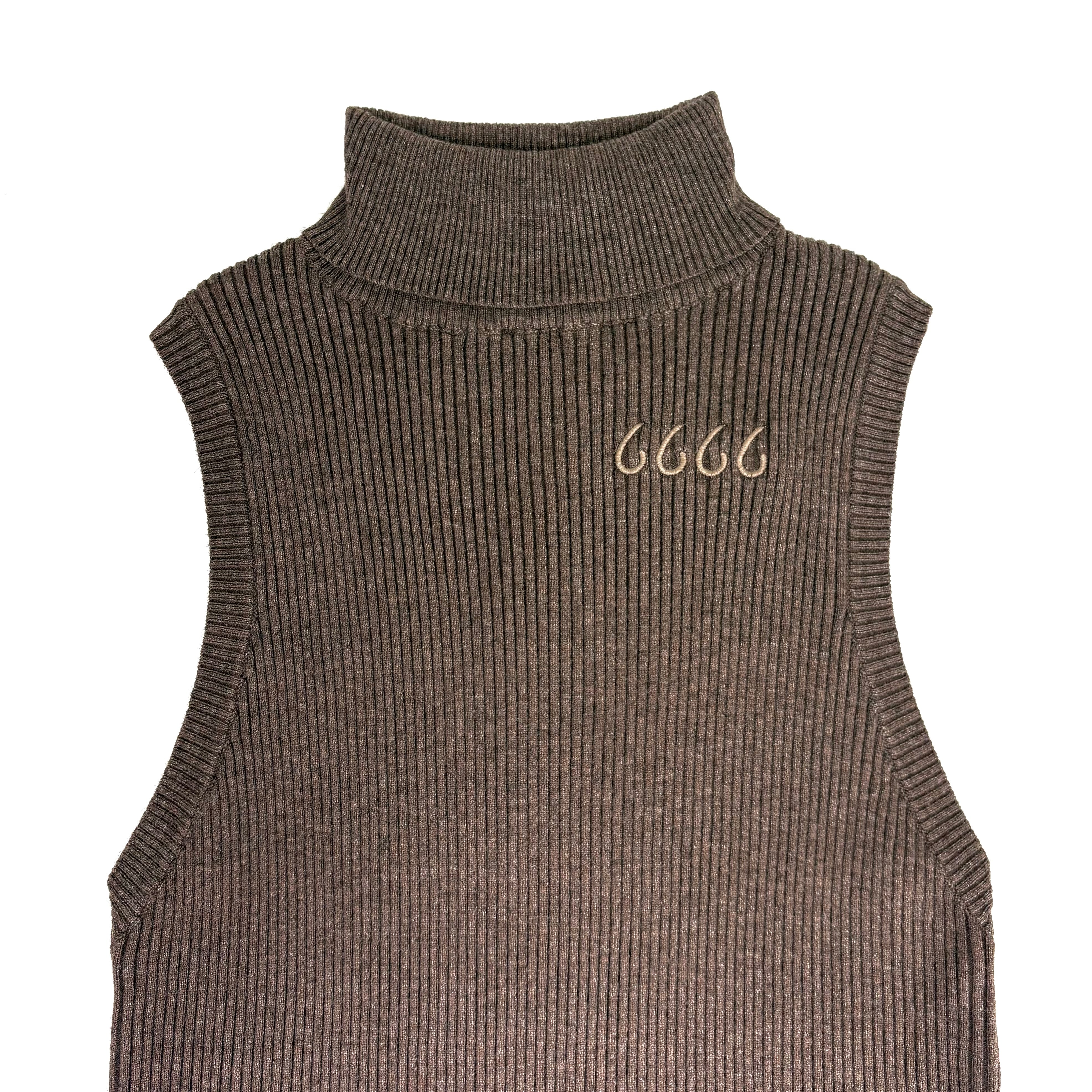 Sleeveless Knit Turtleneck Top - Women