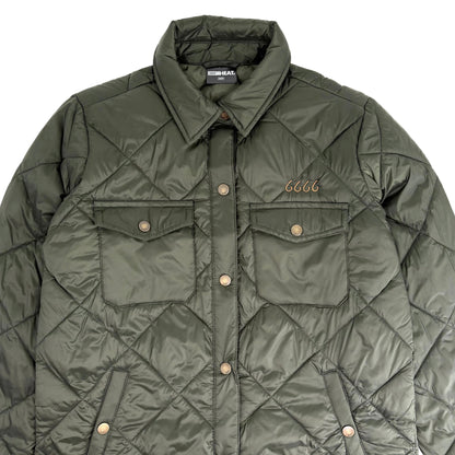 Ladies Lightweight Quilted Shirt Jacket - Ivy