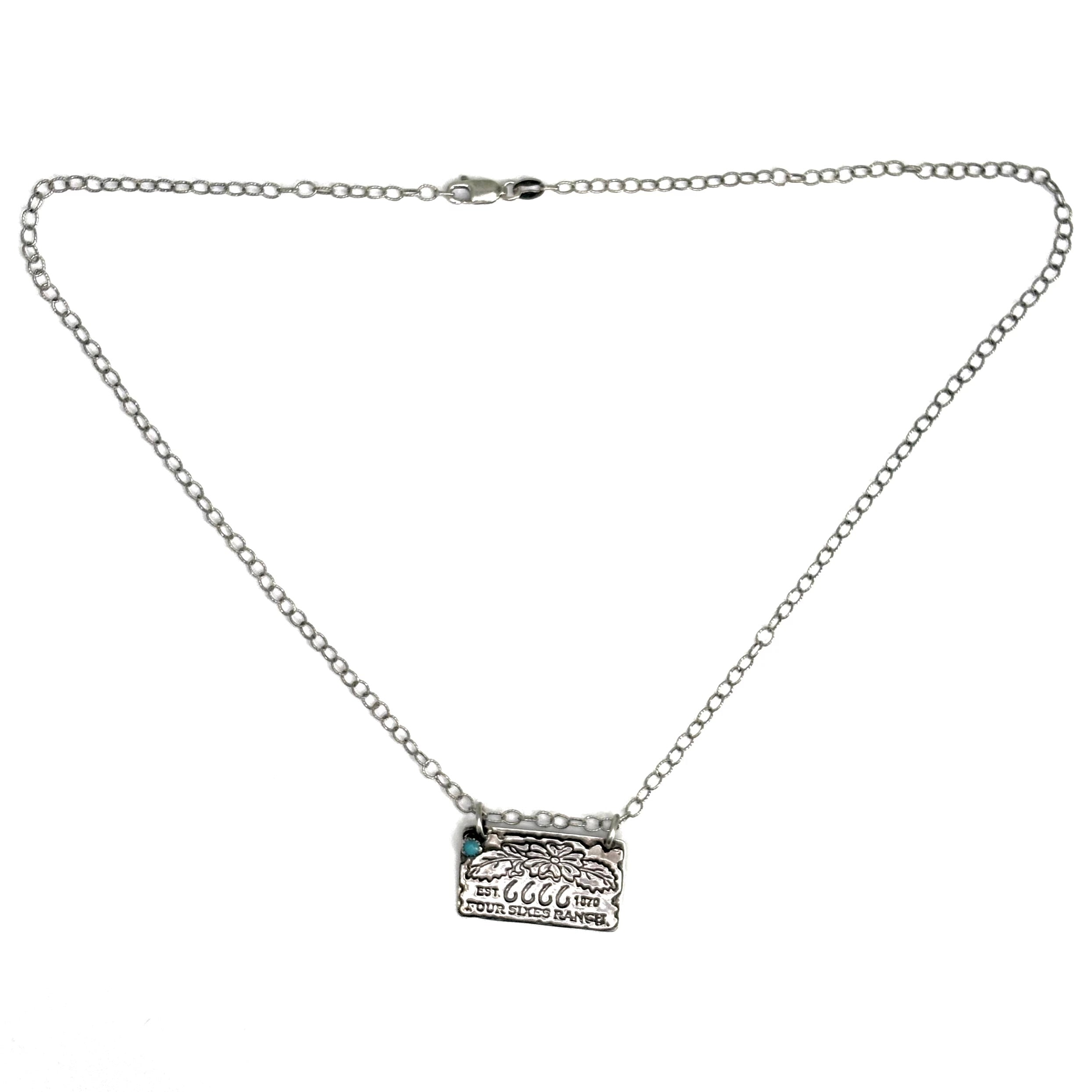 6666 Floral Bar Necklace