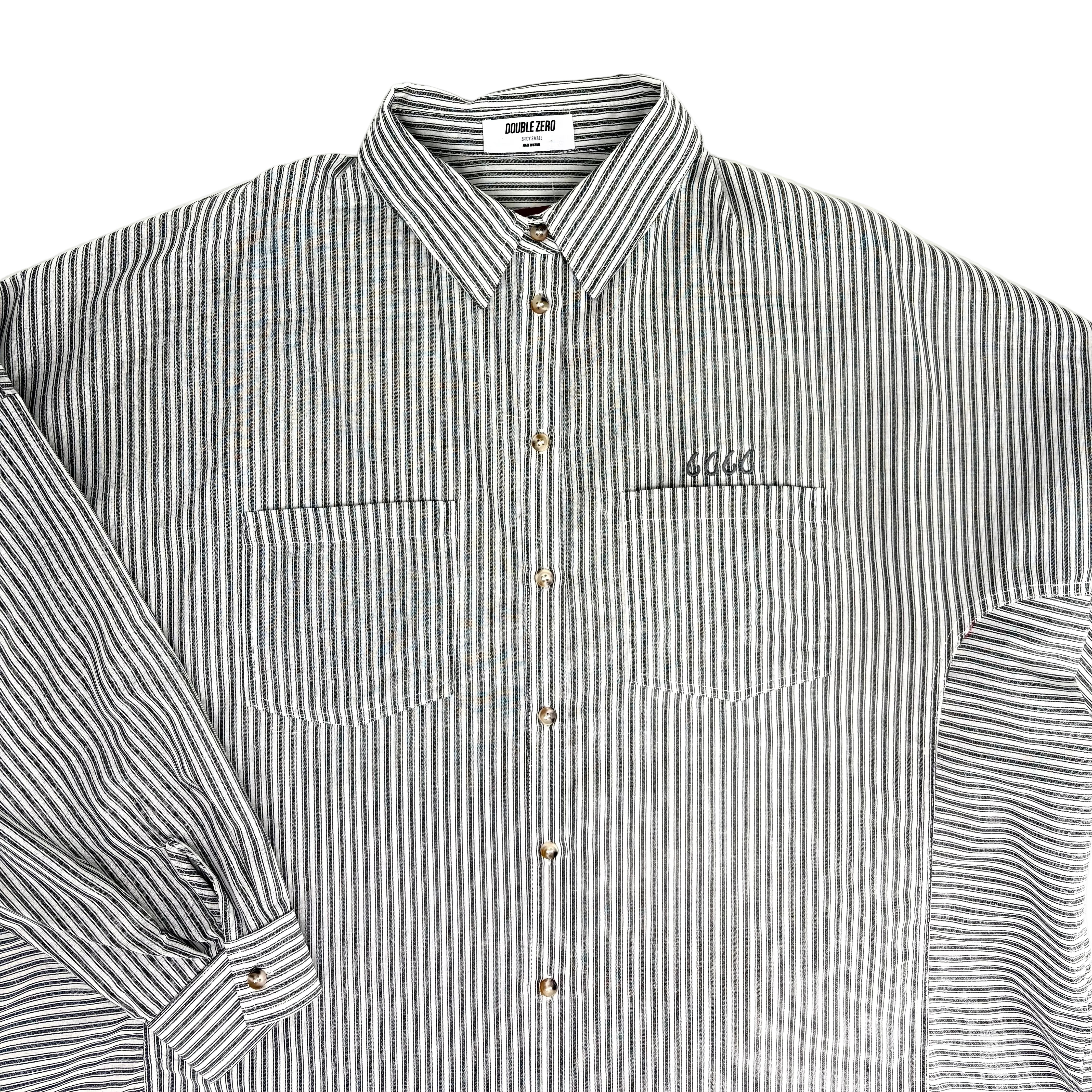Oversized Stripe Button-Up Shirt