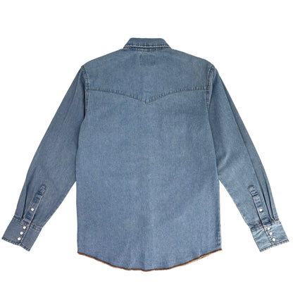 Wrangler Men's Long Sleeve Denim Snap Shirt