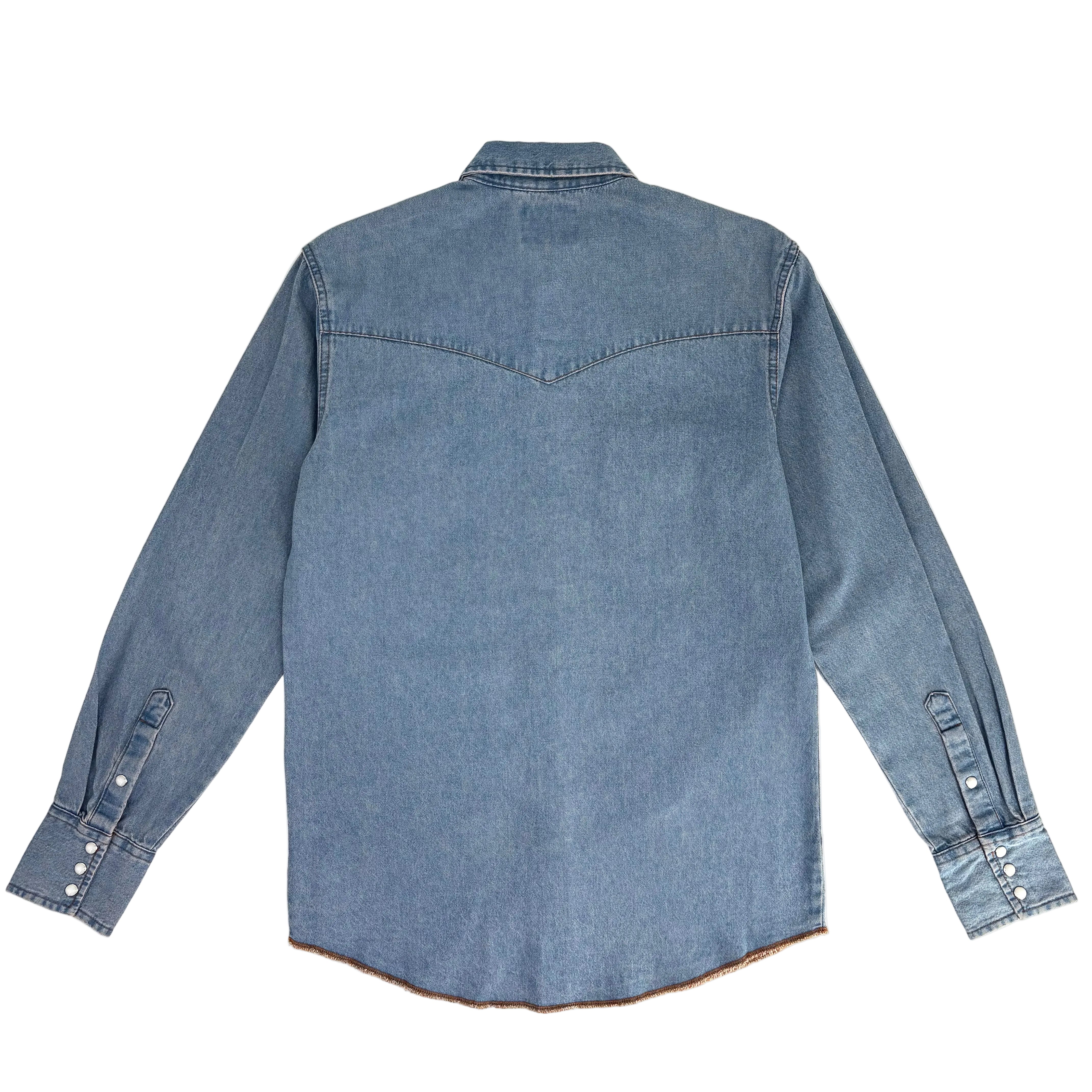 Wrangler Men's Long Sleeve Denim Snap Shirt