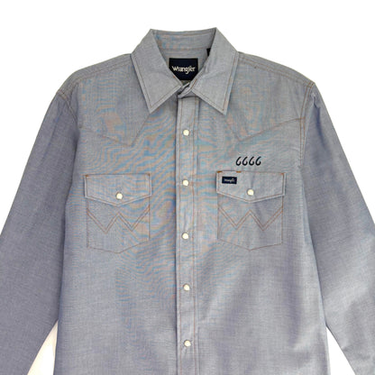 Wrangler Men's Long Sleeve Chambray Snap Shirt