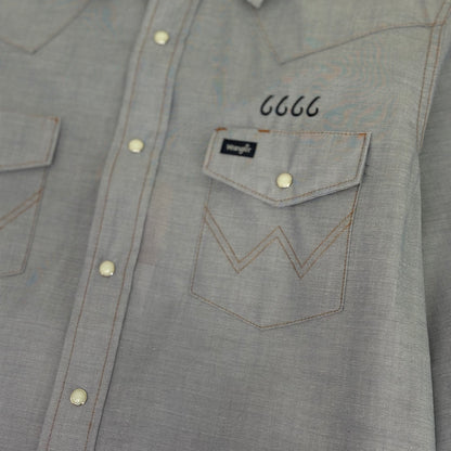 Wrangler Men's Long Sleeve Chambray Snap Shirt