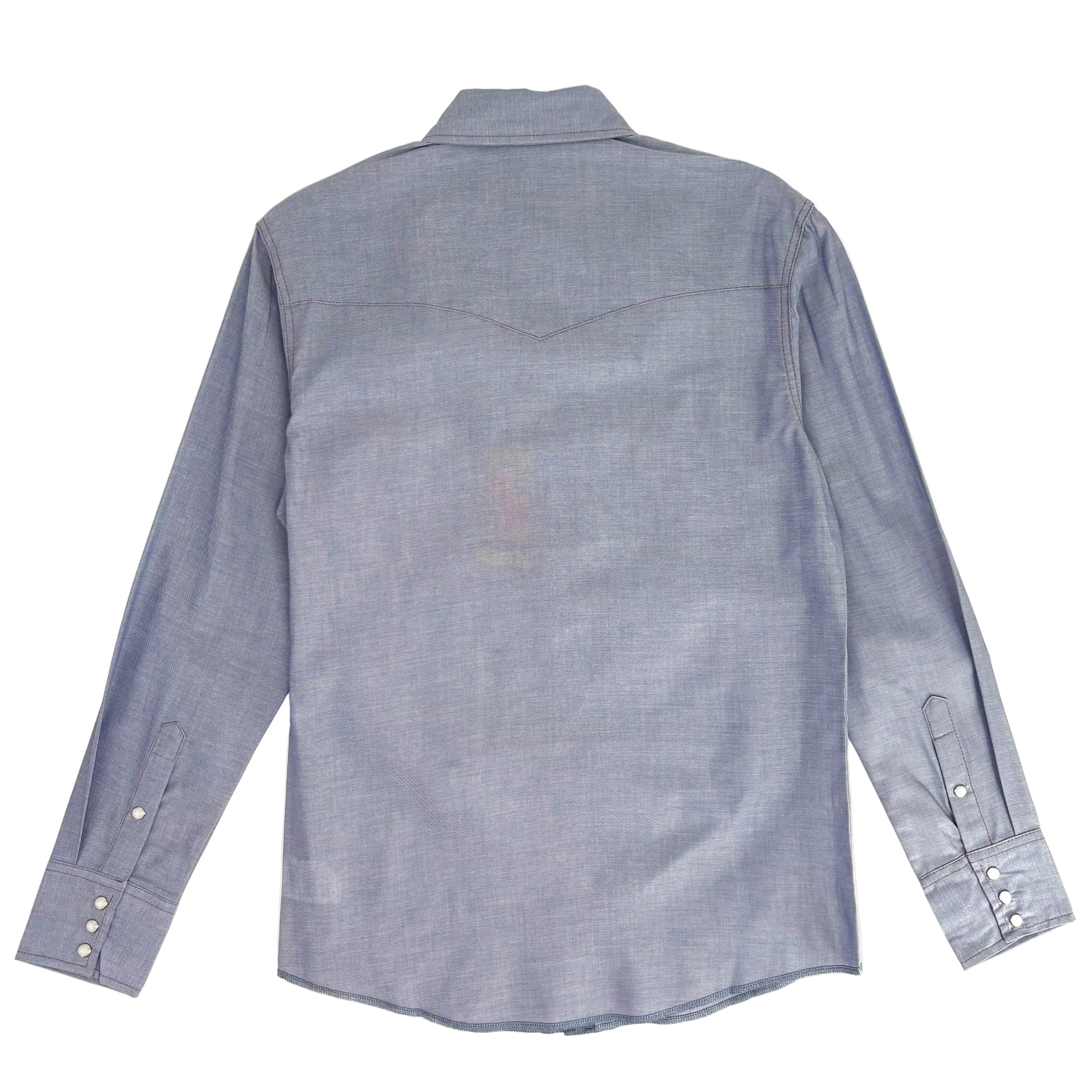 Wrangler Men's Long Sleeve Chambray Snap Shirt