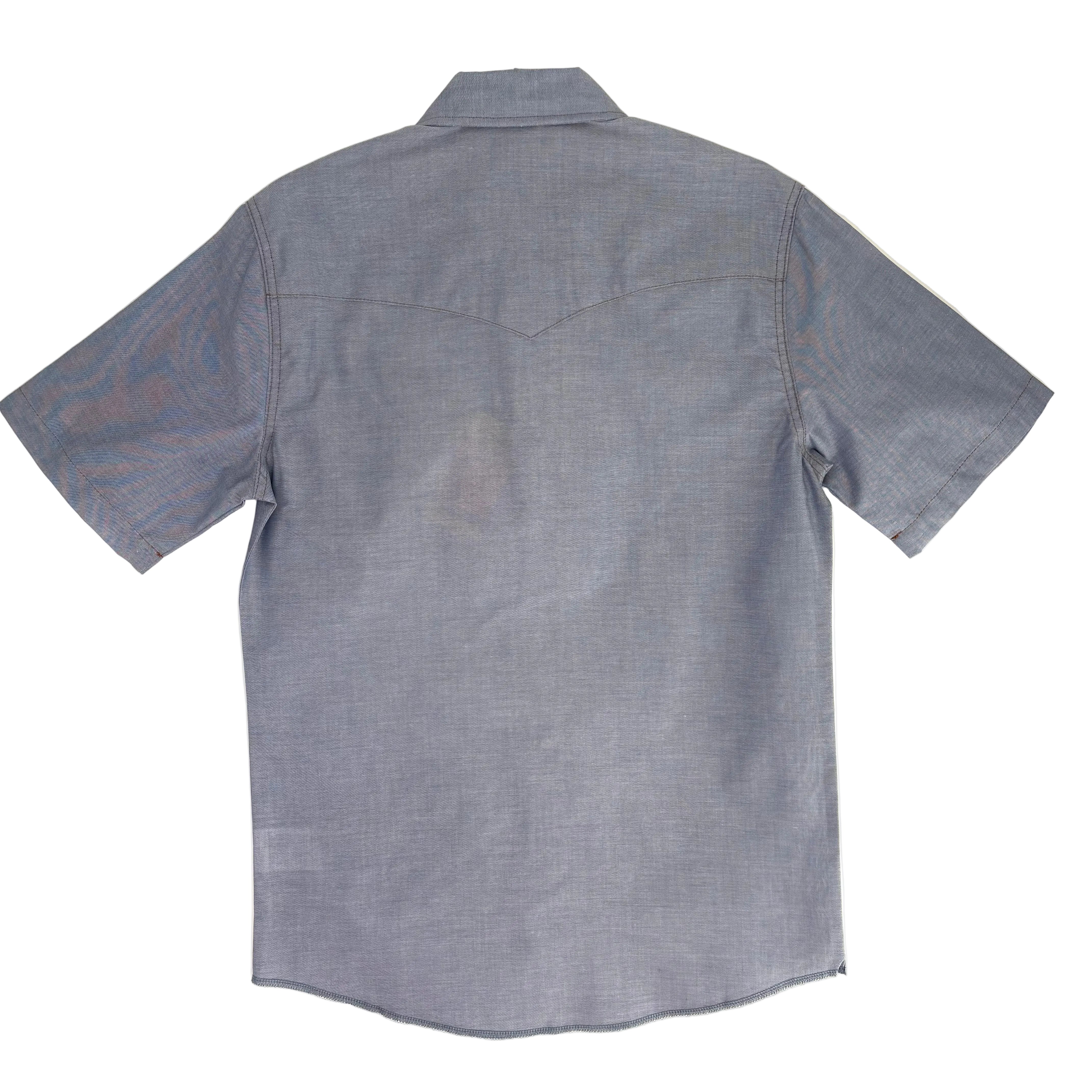 Wrangler Men's Short Sleeve Chambray Snap Shirt