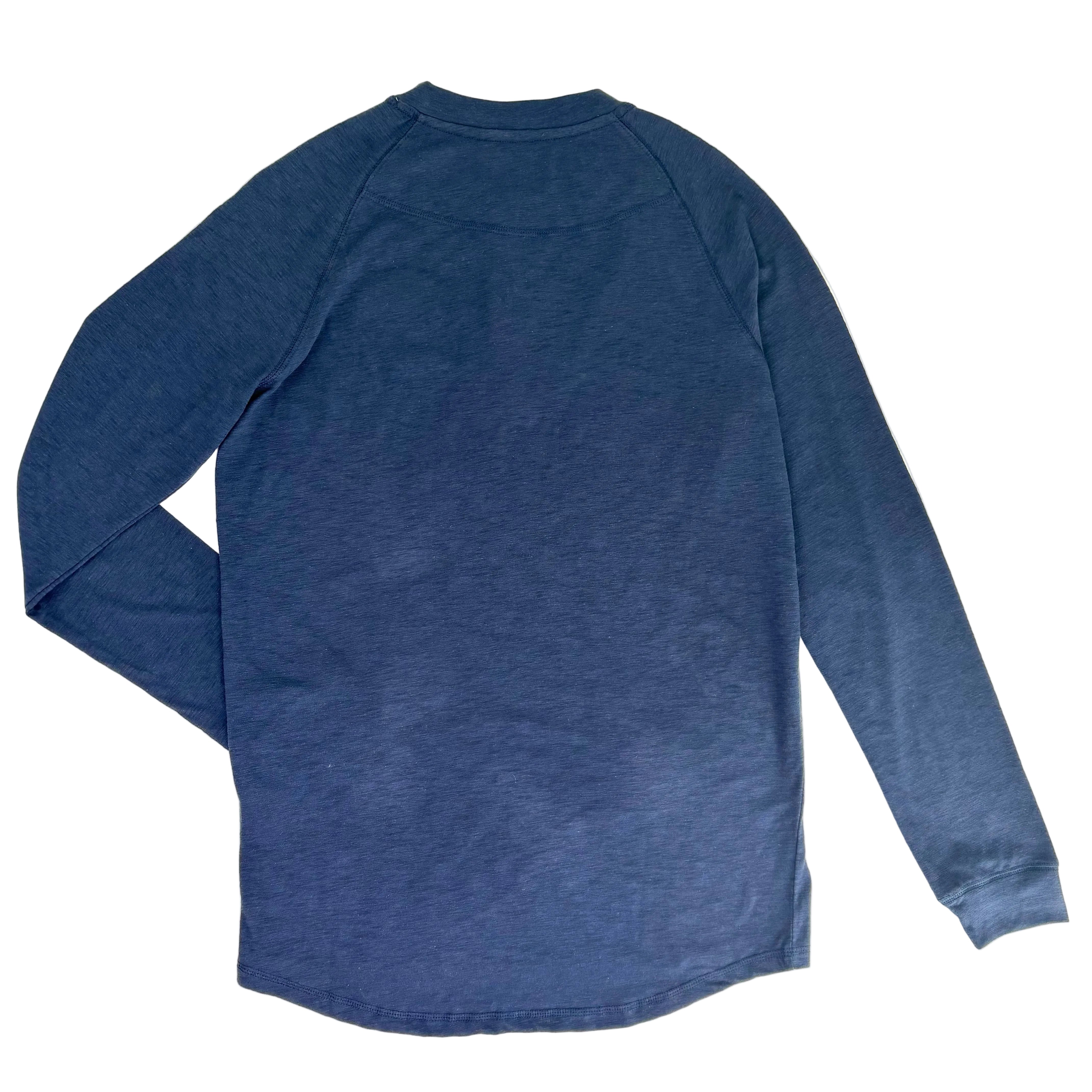 Men's Henley Long Sleeve Tee- Navy