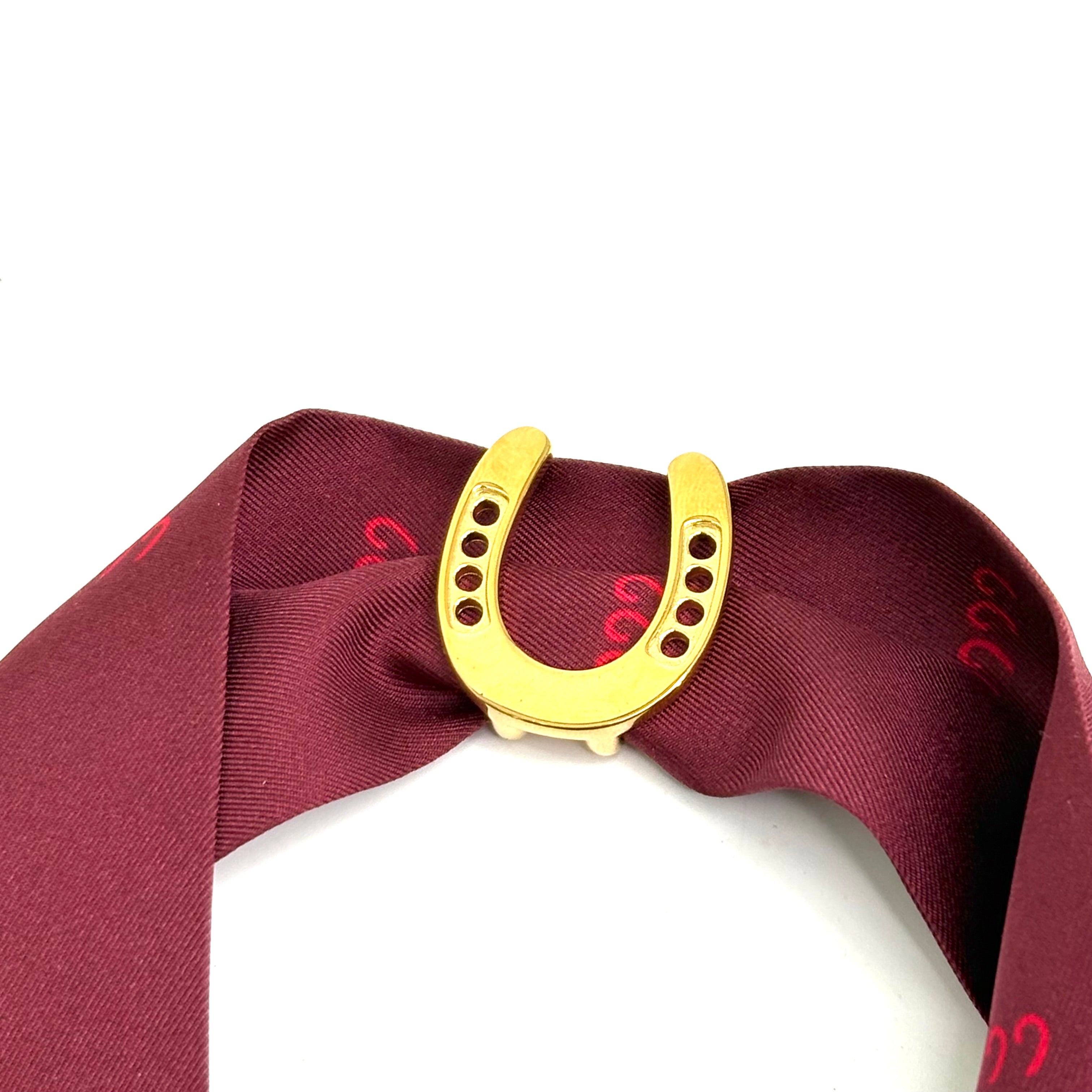 Lucky Horseshoe Skinny Scarf Slide