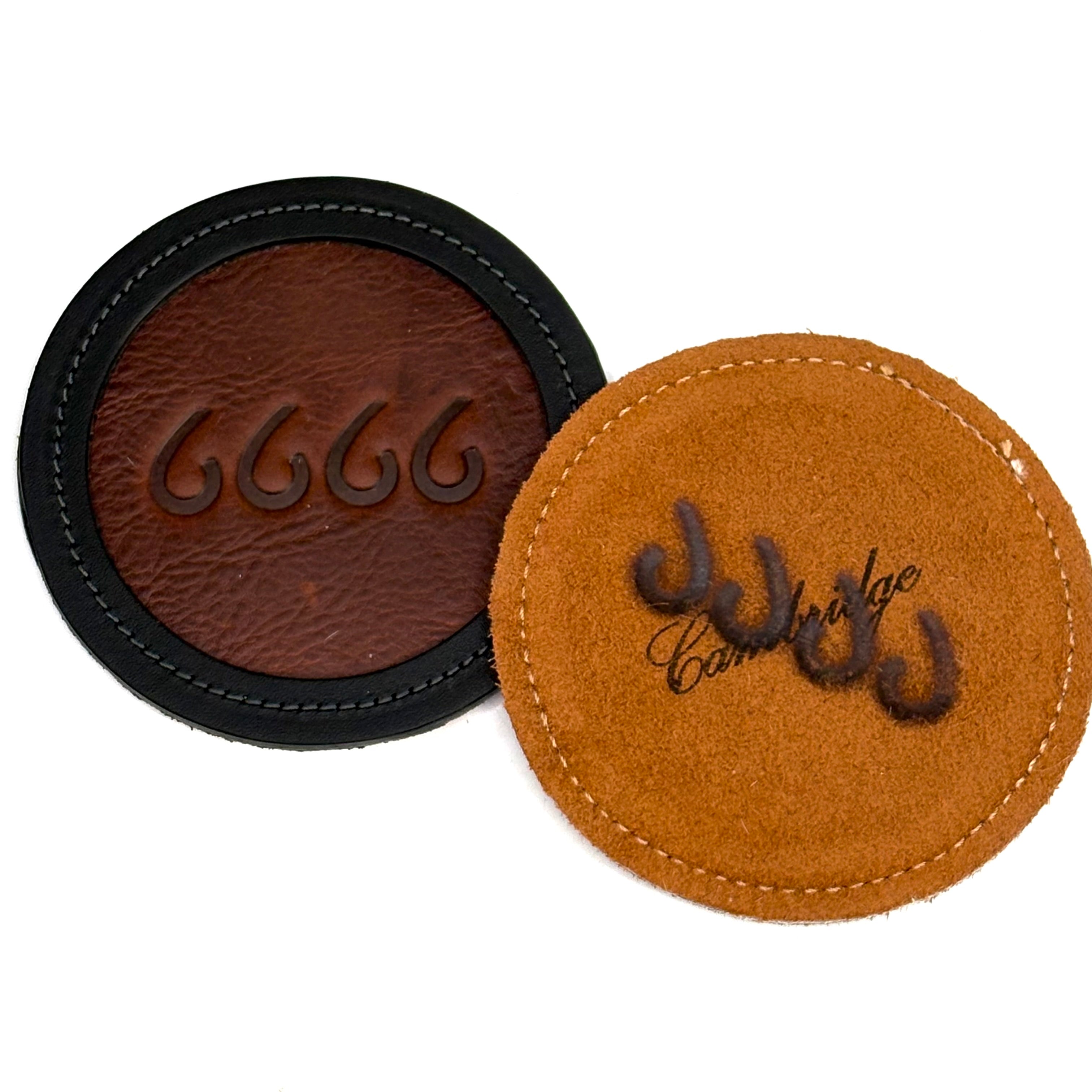 Cowhide/Leather Coasters Set of Two