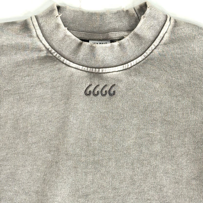 Four Sixes Ladies Cropped Sweatshirt (Front Center Embroidery)
