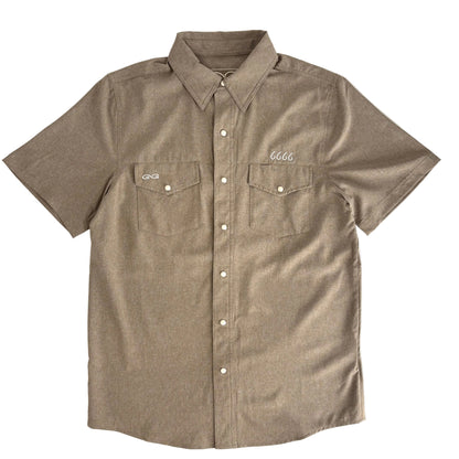 GameGuard Men's StockYard Short Sleeve Shirt- Bark