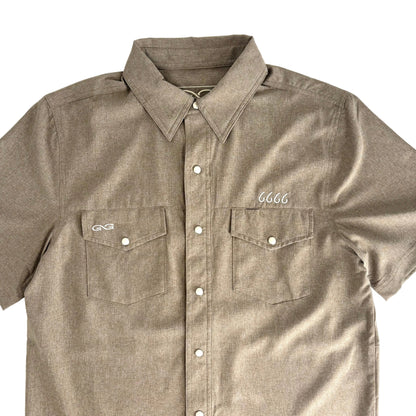 GameGuard Men's StockYard Short Sleeve Shirt- Bark