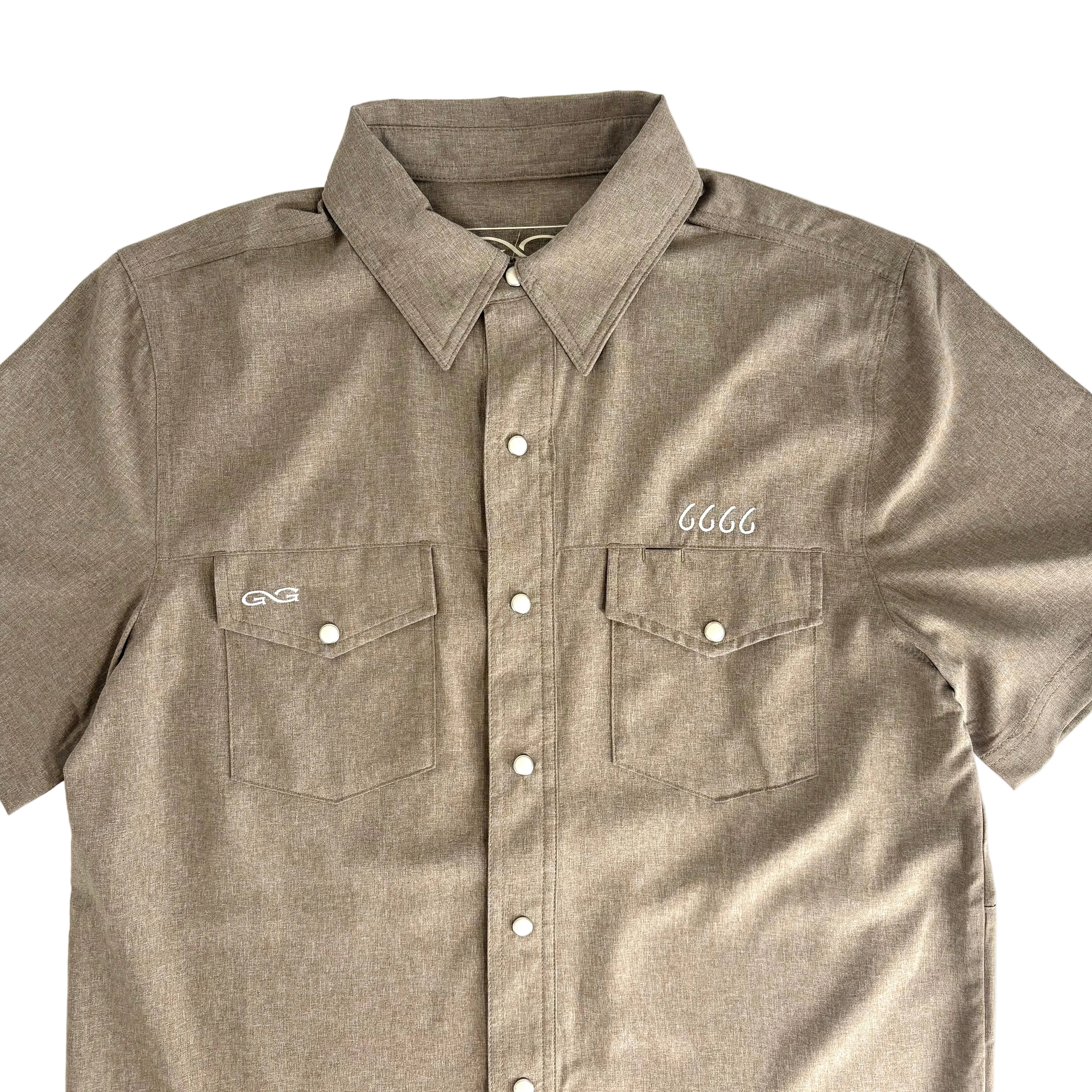 GameGuard Men's StockYard Short Sleeve Shirt- Bark