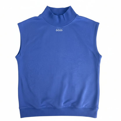 Oversized Moch Neck Cap Sleeve Sweater