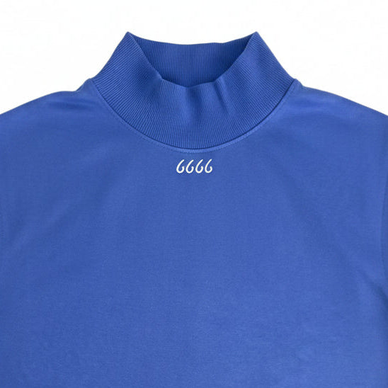 Oversized Moch Neck Cap Sleeve Sweater