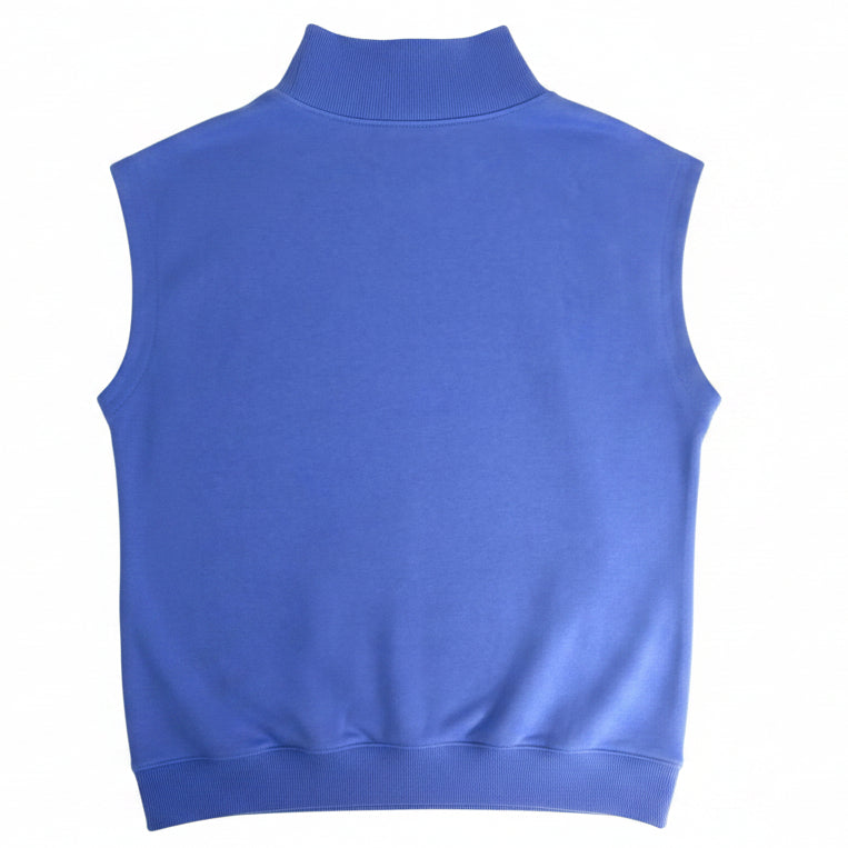 Oversized Moch Neck Cap Sleeve Sweater