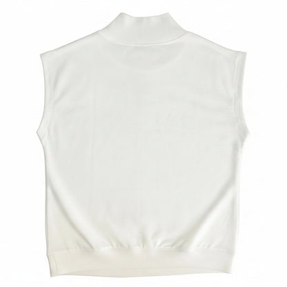 Oversized Moch Neck Cap Sleeve Sweater