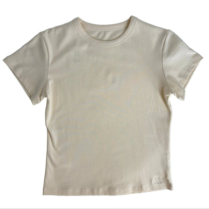 Essential Fitted Cotton Crewneck Tee