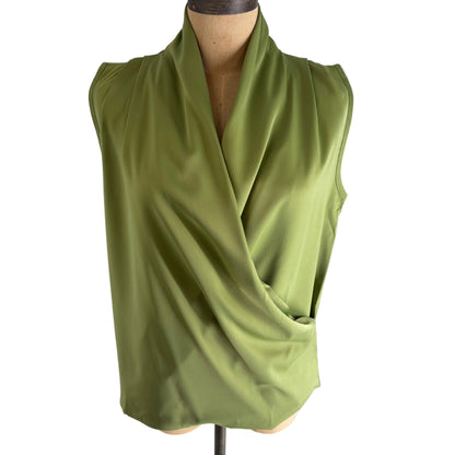 Four Sixes Women's Crossover Satin Sleeveless Top