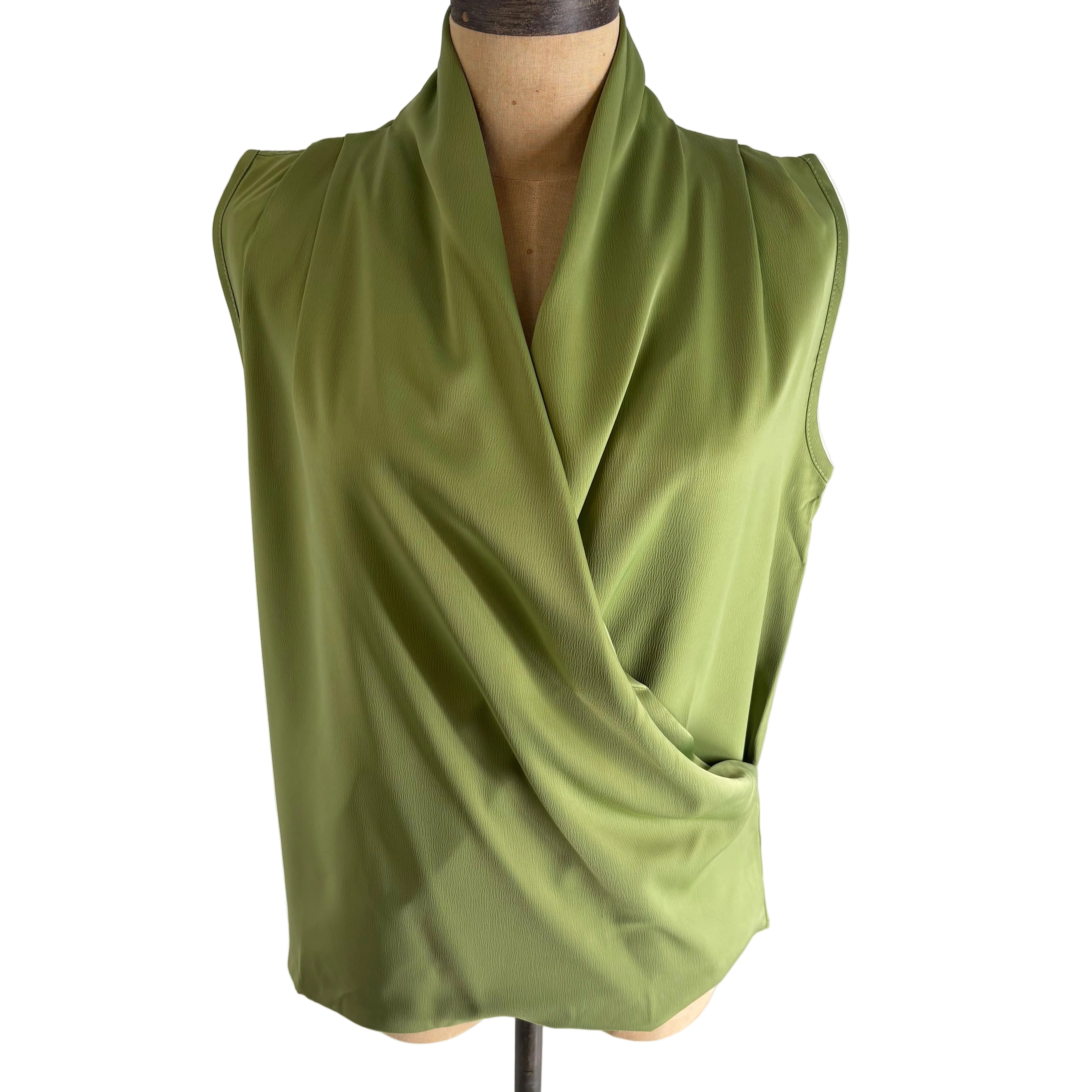 Four Sixes Women's Crossover Satin Sleeveless Top