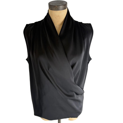 Four Sixes Women's Crossover Satin Sleeveless Top