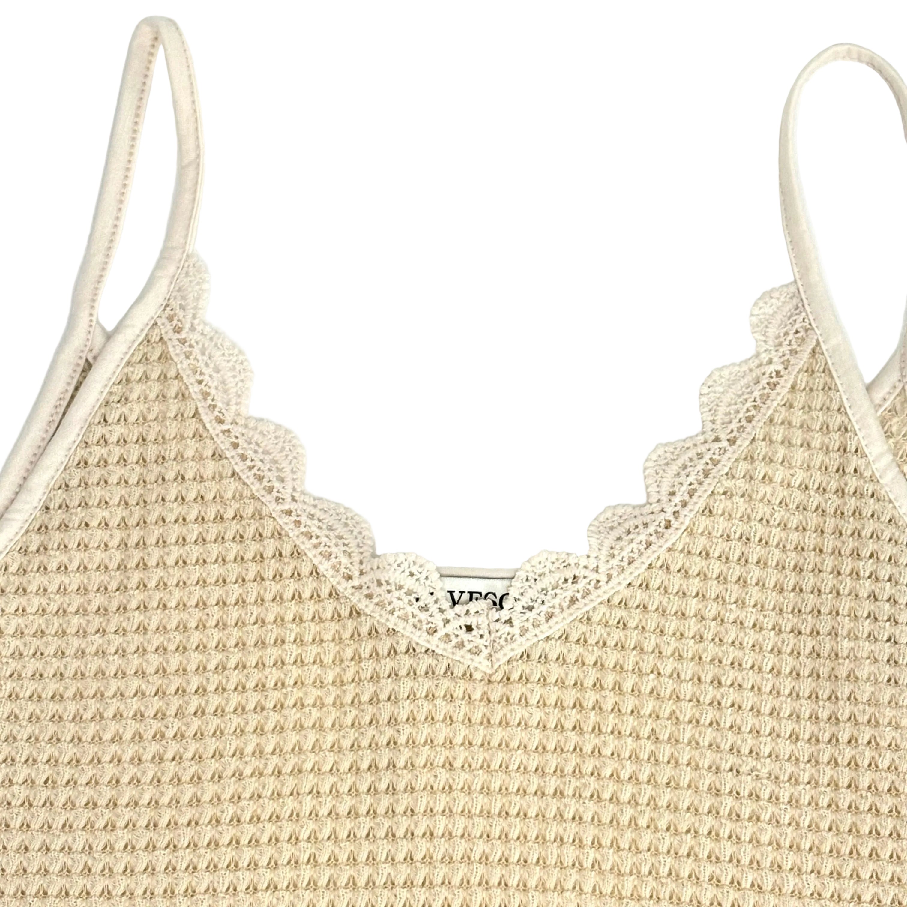 Knit Lace Cami Tank Top