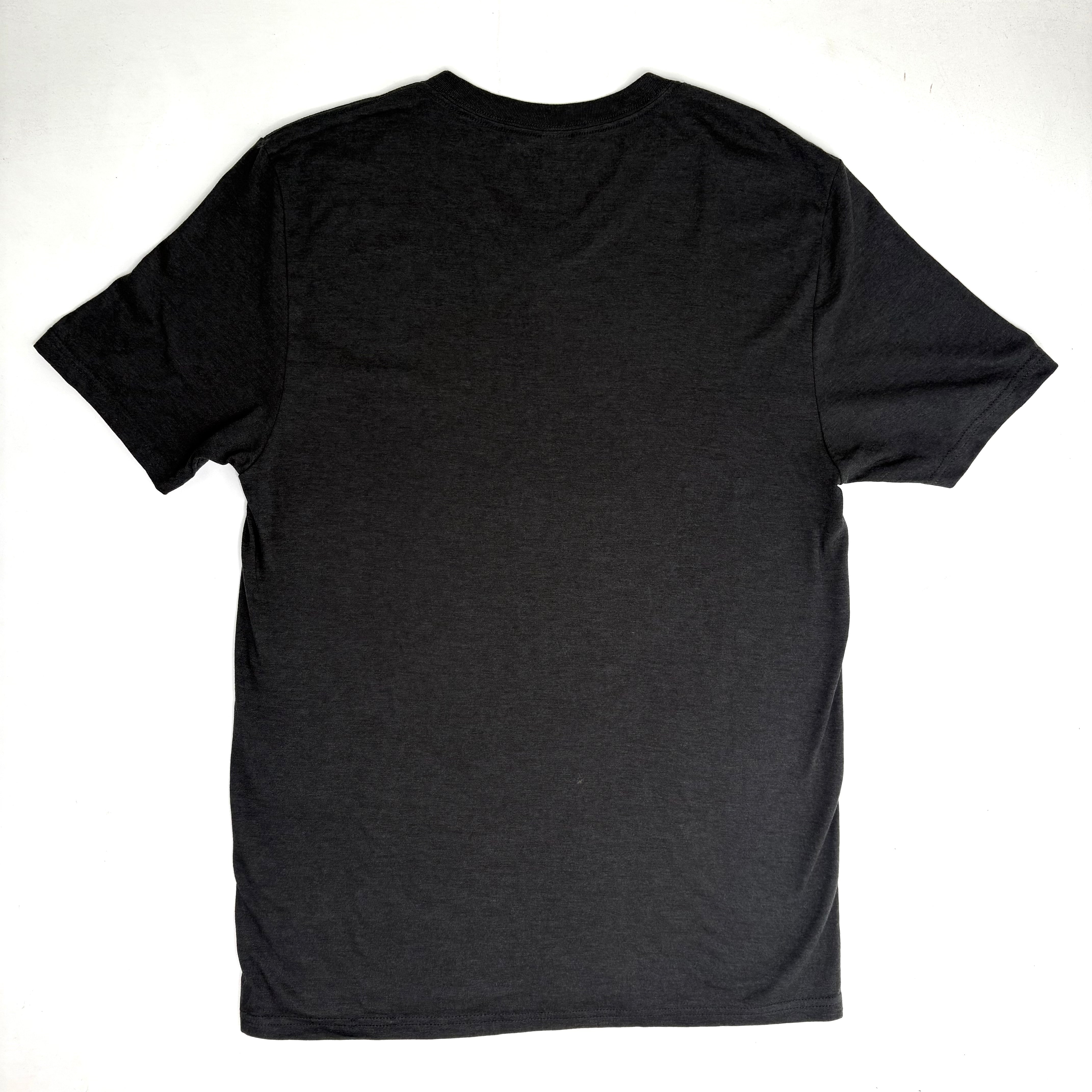Charcoal V-Neck Triblend T-Shirt with Small Logo