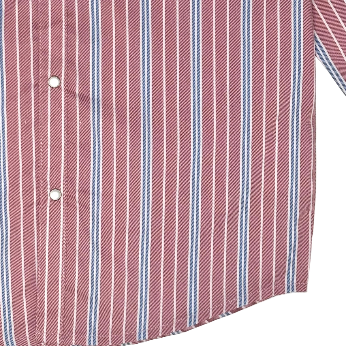 Children's Vintage Blue and Red Stripe LS Pearl Snap Shirt