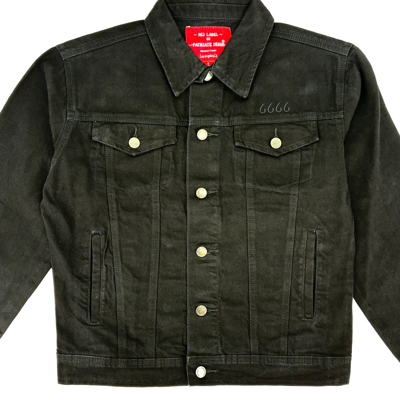 Four Sixes Men's Black Denim Jacket