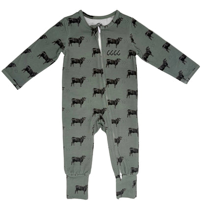 Cowkid Olive Angus Jammies