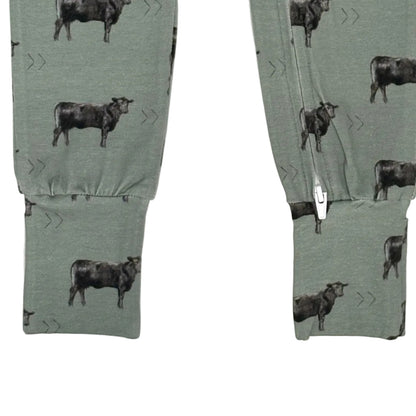 Cowkid Olive Angus Jammies