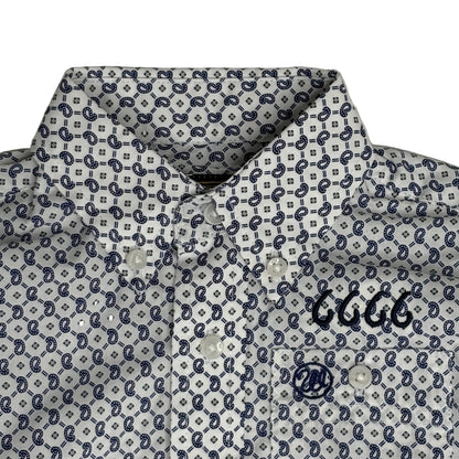 Youth Wrangler LS Shirt - Navy/White