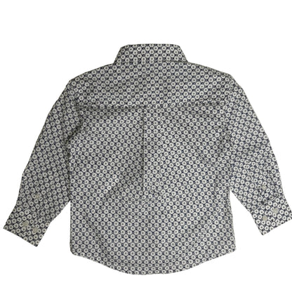Youth Wrangler LS Shirt - Navy/White