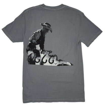 Four Sixes Boots T-Shirt-Granite Grey