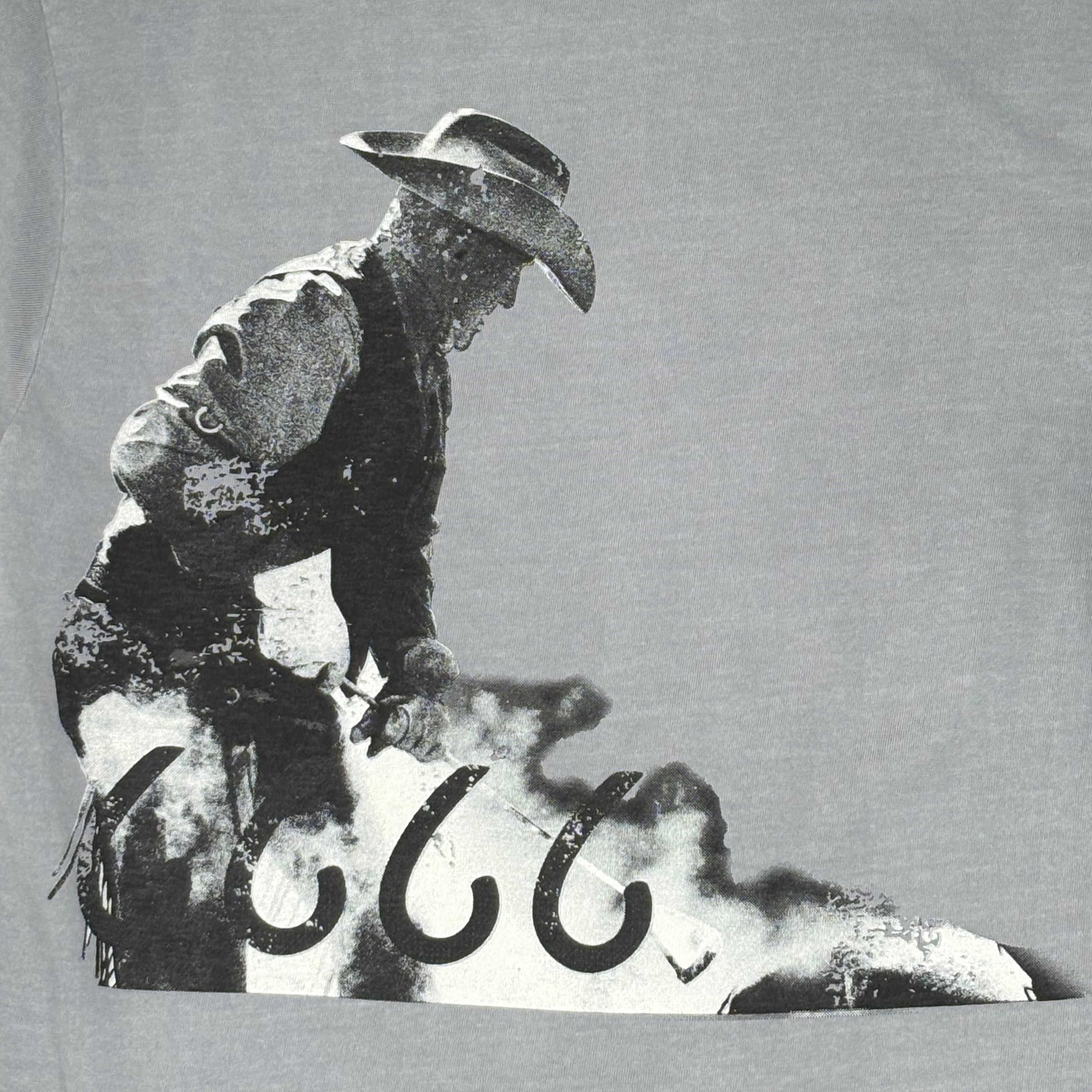 Four Sixes Boots T-Shirt-Granite Grey