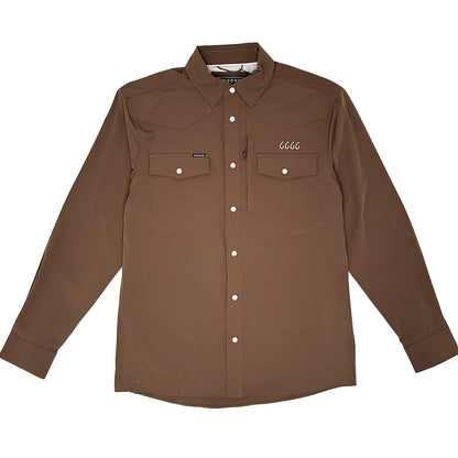 Poncho The Lewis Long-Sleeve Pearl Snap Shirt