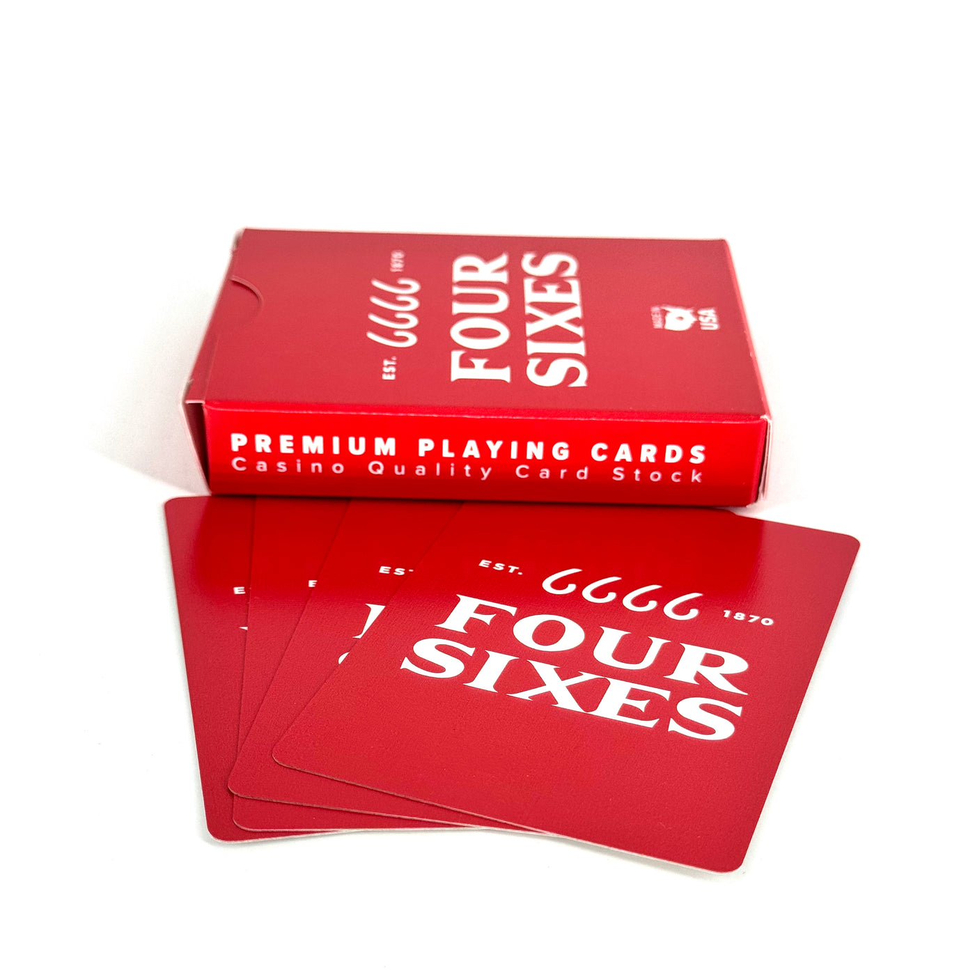 Four Sixes Playing Cards