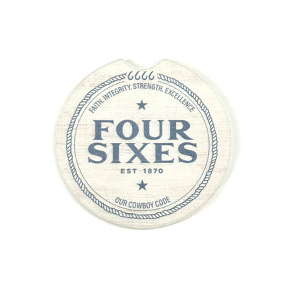 Cowboy Code Ceramic Car Coaster- Set of 2