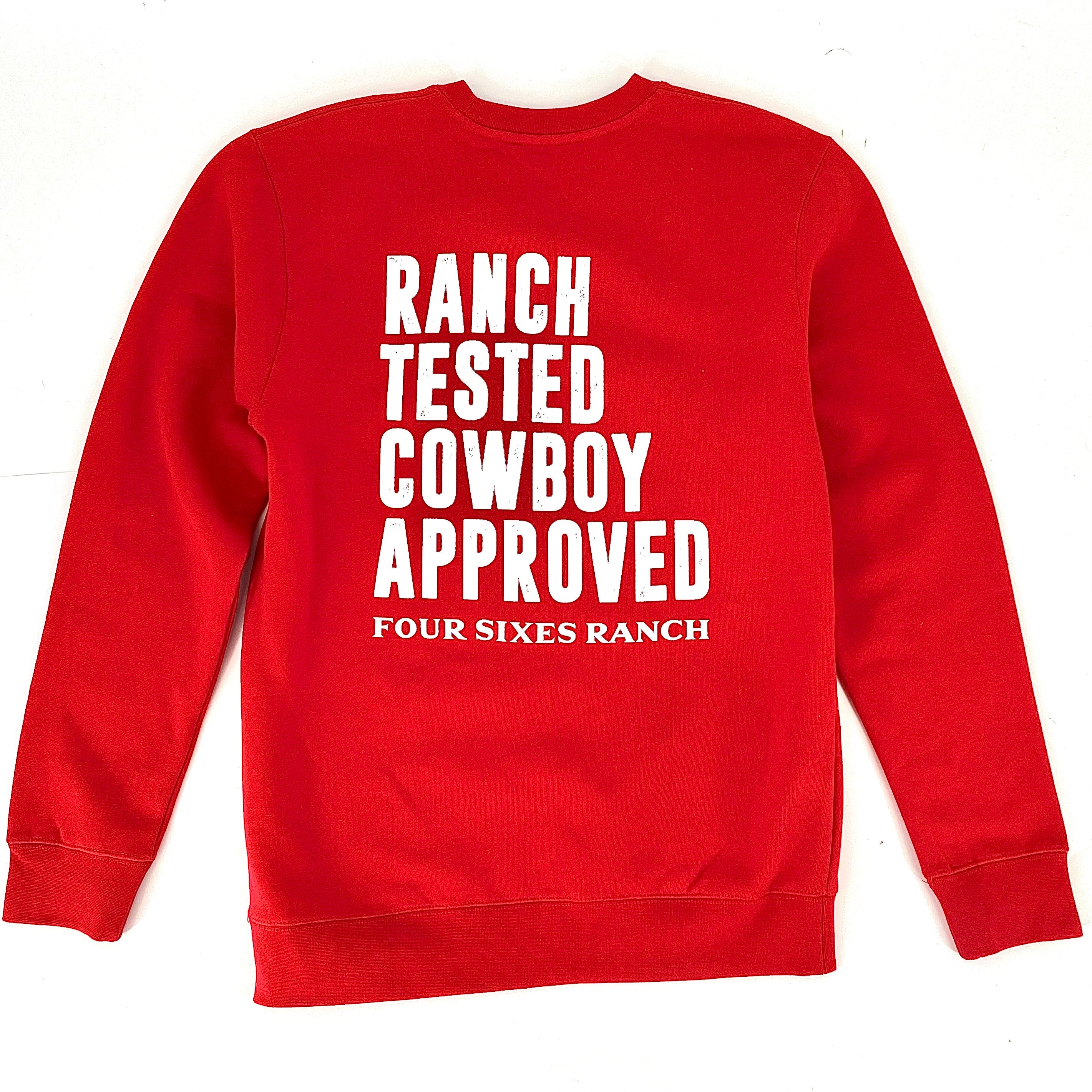 Ranch Tested Crewneck Sweatshirt-Red